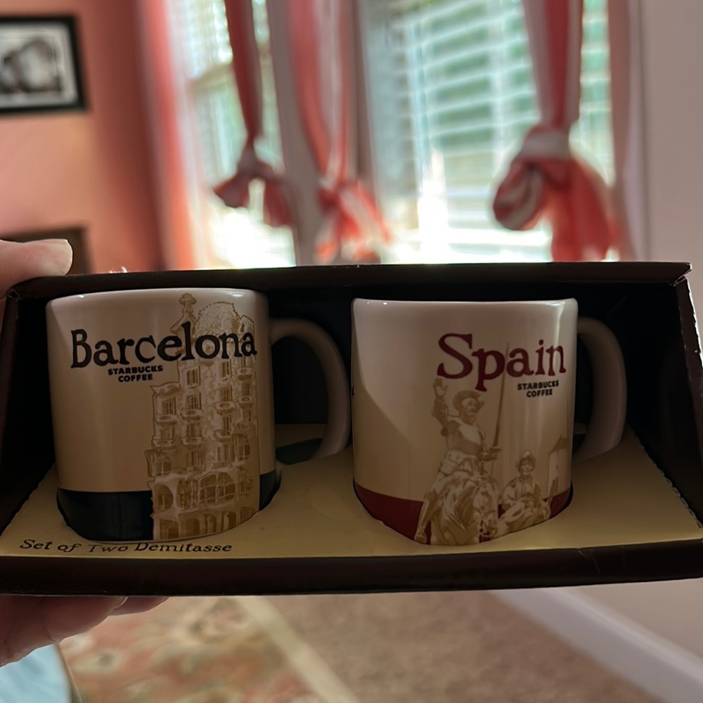 New Starbucks Demitasse Espresso Cups Barcelona & Spain Set